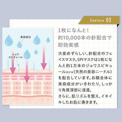 JOIE CELLULE （ジョワセリュール）SPI フェイスマスク 10枚セット ｜ヒト幹細胞培養エキス＆天然白針（海面）配合／送料無料